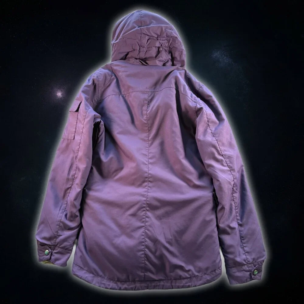 Burton The White Collection Women's Ski Parka Jacket Purple Full Zip Size Medium - Picture 2 of 11